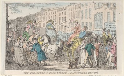 Przyjemności Bond Street: czyli modna jazda, 1807., 1807. autorstwa Thomas Rowlandson