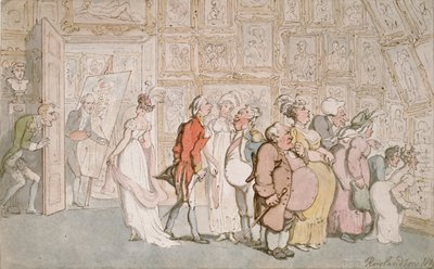 Przedpokój malarza portretów, 1809 autorstwa Thomas Rowlandson
