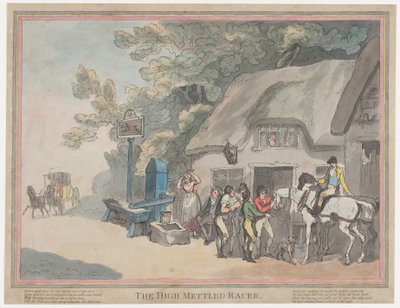 „Koń pocztowy” (z książki „Życie konia wyścigowego, czyli pełen temperamentu zawodnik”) autorstwa Thomas Rowlandson
