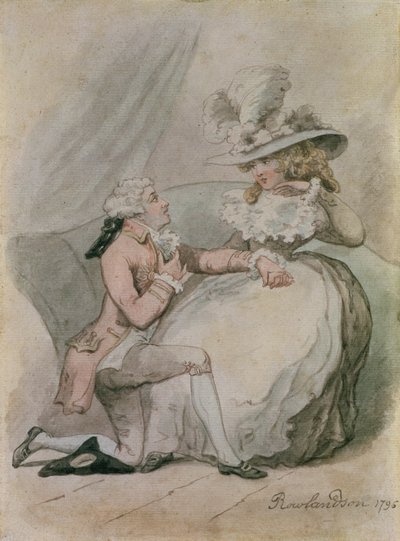 Propozycja, 1796 (atrament i wc na papierze) autorstwa Thomas Rowlandson