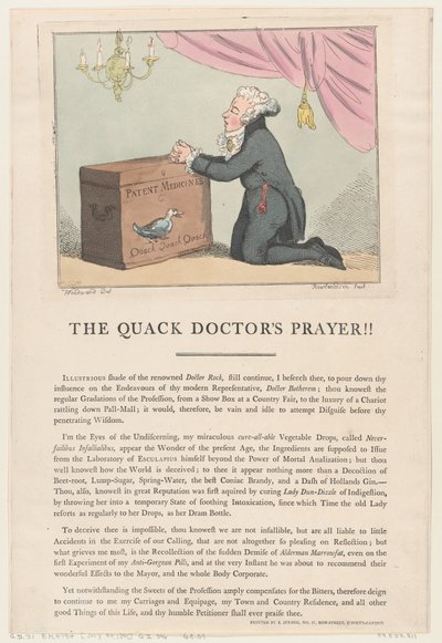 Modlitwa znachora!!, 30 lipca 1801, 30 lipca 1801. autorstwa Thomas Rowlandson