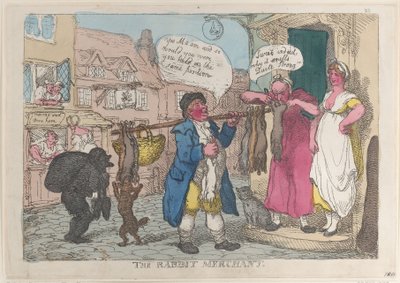 Kupiec królików, 1810., 1810. autorstwa Thomas Rowlandson