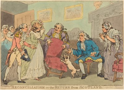 Pojednanie, czyli powrót ze Szkocji autorstwa Thomas Rowlandson