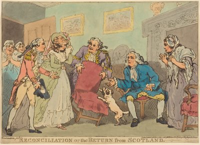 „Pojednanie” lub „Powrót ze Szkocji” autorstwa Thomas Rowlandson