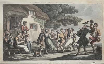 Wielebny dr Syntax Rural Sport, 1813. autorstwa Thomas Rowlandson