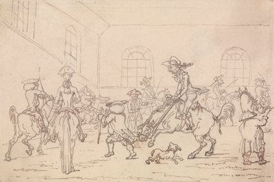 Escola de Equitação autorstwa Thomas Rowlandson