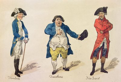 The Rival Candidates, frontispis w książce History of the Westminster Election.. autorstwa Lovers of Truth and Justice, Londyn, 1784 (akwaforta kolorowa) autorstwa Thomas Rowlandson