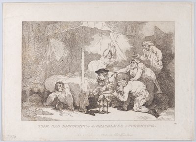 Smutne odkrycie nieokrzesanego ucznia autorstwa Thomas Rowlandson