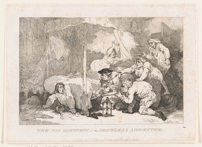 Smutne odkrycie, czyli nieokrzesany praktykant autorstwa Thomas Rowlandson