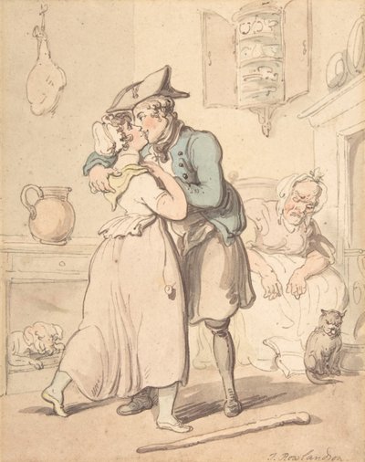 Powrót marynarza z czynnej służby, 1780-1827. autorstwa Thomas Rowlandson
