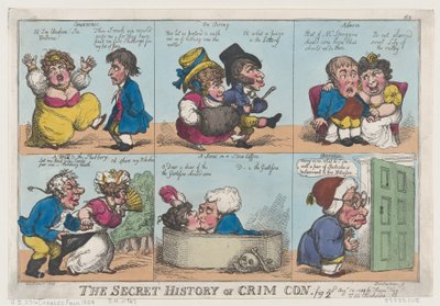 The Secret History of Crim Con, il. 2, 18 sierpnia 1812, 18 sierpnia 1812. autorstwa Thomas Rowlandson
