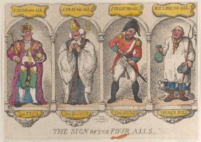 Znak Czterech Wszystkich, 1810., 1810. autorstwa Thomas Rowlandson
