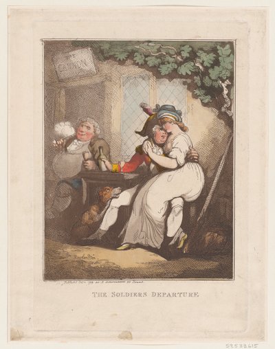 Wyjazd Żołnierza, 10.10.1799., 10.10.1799. autorstwa Thomas Rowlandson
