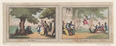 Tinker and Swinging, 15 sierpnia 1800 r., 15 sierpnia 1800 r. autorstwa Thomas Rowlandson