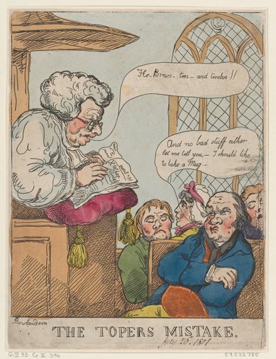 Błąd Topera, 20 lipca 1801 r., 20 lipca 1801 r. autorstwa Thomas Rowlandson