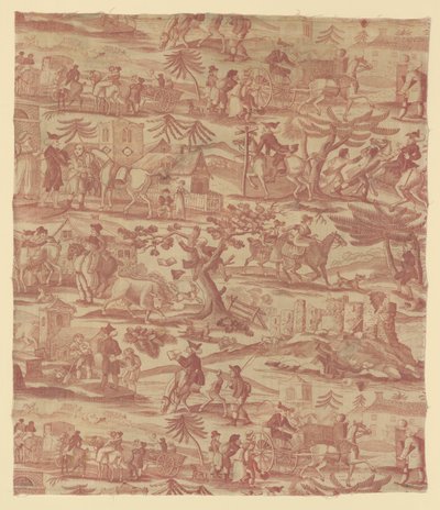 The Travels of Doctor Syntax (tkanina meblowa) autorstwa Thomas Rowlandson