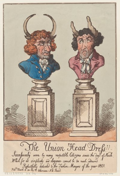 The Union Head Dress!!, 18 marca 1801., 18 marca 1801. autorstwa Thomas Rowlandson