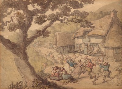 Taniec wiejski. autorstwa Thomas Rowlandson