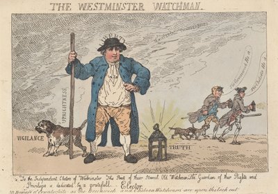 „Westminster Watchman” autorstwa Thomas Rowlandson