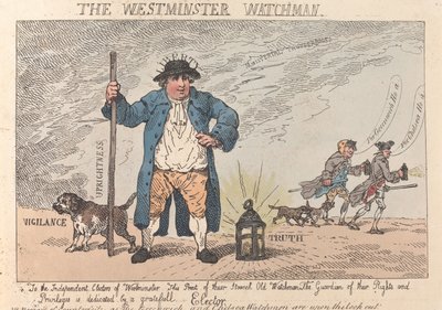 „Westminster Watchman” autorstwa Thomas Rowlandson