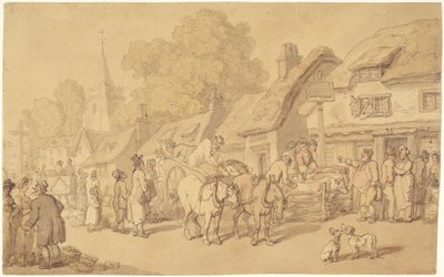Karczma „Woolpack” autorstwa Thomas Rowlandson