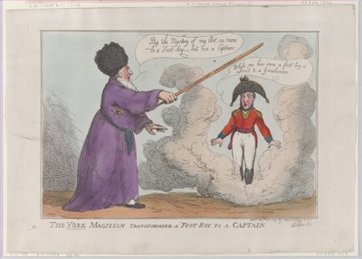 The York Magician przekształcający chłopca w kapitana, 25 lutego 1809., 25 lutego 1809. autorstwa Thomas Rowlandson