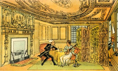„Wizyta dr Syntax u wdowy pełnej nadziei” autorstwa Thomas Rowlandson