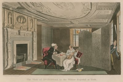 Wizyta dr Syntax u wdowy Hopefull w Yorku autorstwa Thomas Rowlandson