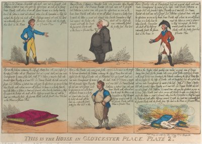 To jest Dom w Gloucester Place, Tablica 2, 26 maja 1809 r., 26 maja 1809 r. autorstwa Thomas Rowlandson
