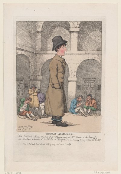 Thomas Simmons, 9 listopada 1807 r., 9 listopada 1807 r. autorstwa Thomas Rowlandson