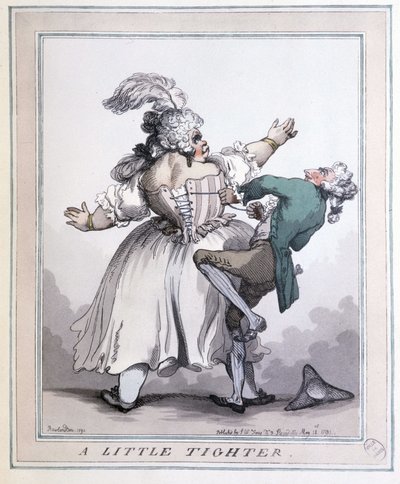 Tighten More - Prints autorstwa Rowlandsona, w „Gorset w sztuce i moralności od XIII do XX wieku” F. Librona i H. Clouzota autorstwa Thomas Rowlandson