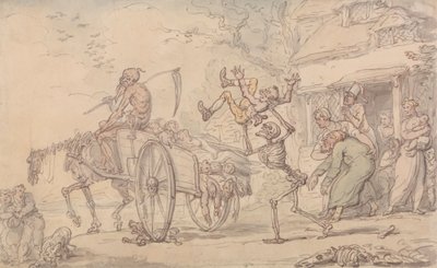 Czas i śmierć i Goody Barton autorstwa Thomas Rowlandson