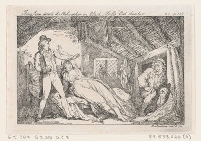 Tom Jones wykrywa filozofa w sypialni Black Molls, The History of Tom Jones, a ..., 1792. autorstwa Thomas Rowlandson