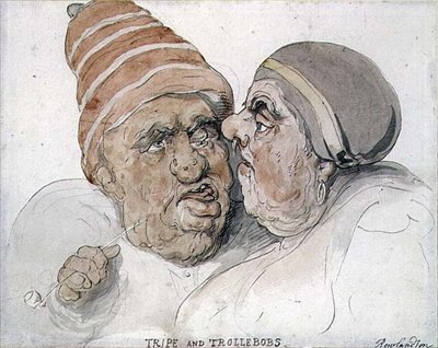 Flaki i Trolleboby (akwarela) autorstwa Thomas Rowlandson