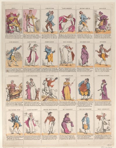 Postacie Dwunastej Nocy, 1811., 1811. autorstwa Thomas Rowlandson