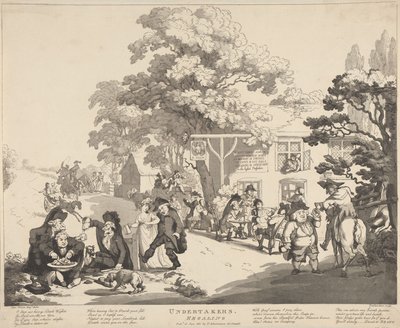 Opowieści przedsiębiorców pogrzebowych autorstwa Thomas Rowlandson