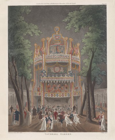Ogród Vauxhall, 2 października 1809 r., 2 października 1809 r. autorstwa Thomas Rowlandson