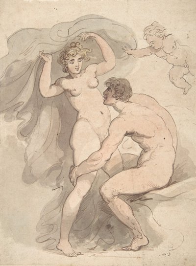 Wenus, Anchises i Kupidyn, 1780-1827. autorstwa Thomas Rowlandson