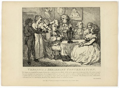 Veronica Rozmowa przy śniadaniu, z podróży Boswella po Hebrydach autorstwa Thomas Rowlandson