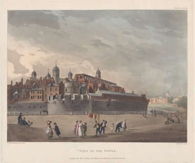Widok na wieżę, 1 października 1809 r., 1 października 1809 r. autorstwa Thomas Rowlandson
