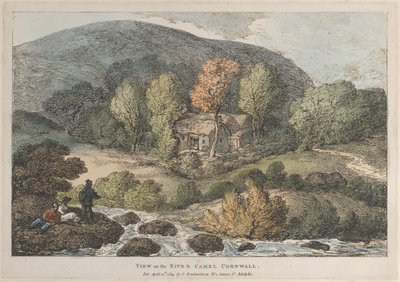 Widok na rzekę Camel Cornwall, z Views in Cornwall, 12 kwietnia 1812 r., 12 kwietnia 1812 r. autorstwa Thomas Rowlandson