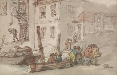 Stare schody w Wapping autorstwa Thomas Rowlandson