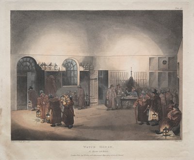 Watch House, St. Mary Le Boue, 1809. autorstwa Thomas Rowlandson