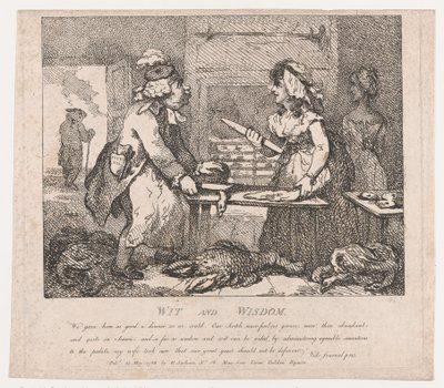 Dowcip i mądrość Malownicze piękności z Boswell, część pierwsza, 15 maja 1786, 15 maja 1786. autorstwa Thomas Rowlandson