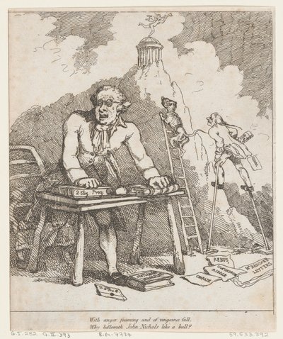 With Anger Foaming..., z Listu Dobroczynnego, 1790., 1790. autorstwa Thomas Rowlandson