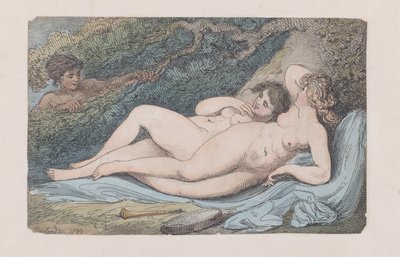 Nimfy leśne Odkrycie, 1799., 1799. autorstwa Thomas Rowlandson