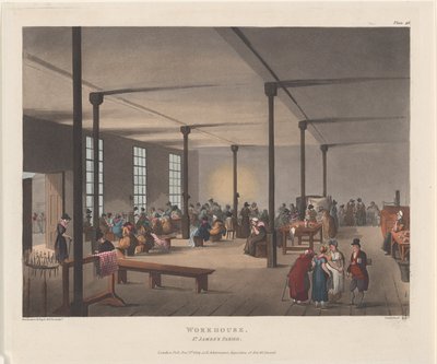 Workhouse, Parafia Św. Jakuba, 1 grudnia 1809 r., 1 grudnia 1809 r. autorstwa Thomas Rowlandson