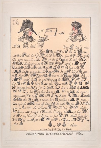 Hieroglify Yorkshire, Tablica 1, 8 marca 1809., 8 marca 1809. autorstwa Thomas Rowlandson