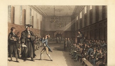 Młody uczeń kończący szkołę dla chłopców autorstwa Thomas Rowlandson