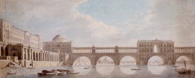 Proponowany projekt mostu na Tamizie w Somerset House autorstwa Thomas Sandby